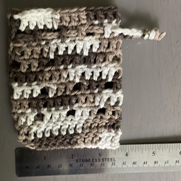 Soap Saver Bag + Washcloth Bath Set - Hand Crafted Crochet 100% Cotton - Picture 9 of 11